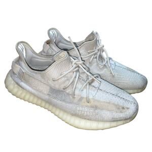 Adidas x Yeezy Boost White Knit Sneakers    Size: US 12